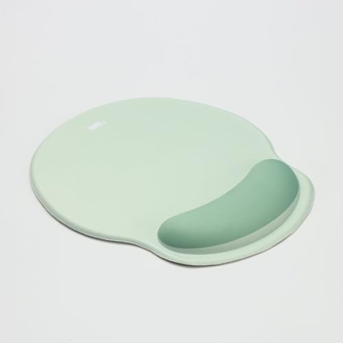 WE WE POP Tapis de souris avec repose-poignet bicolore bleu ciel et bleu foncé en tissu