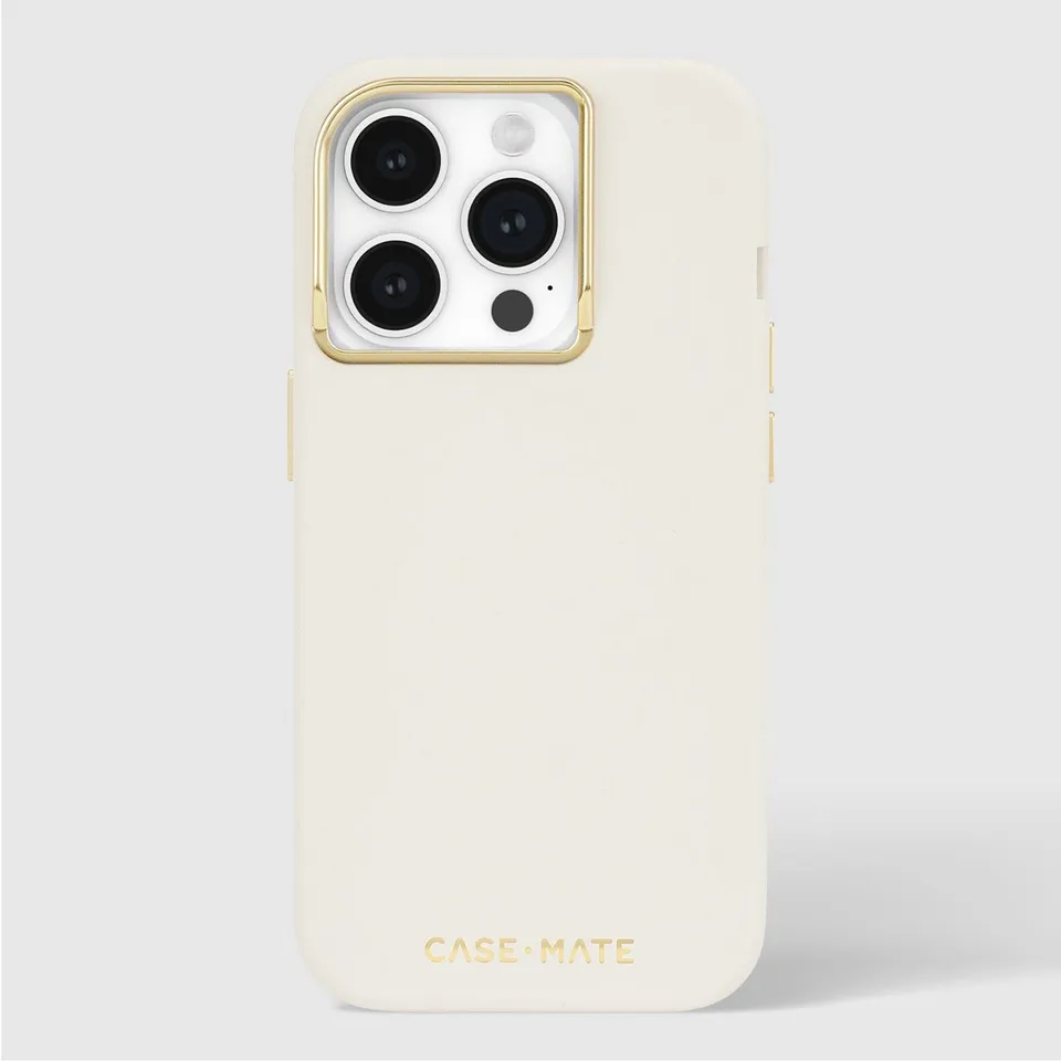 CASE-MATE Phone Cases Silicone Beige MagSafe coque iPhone 15 Pro beige antichute