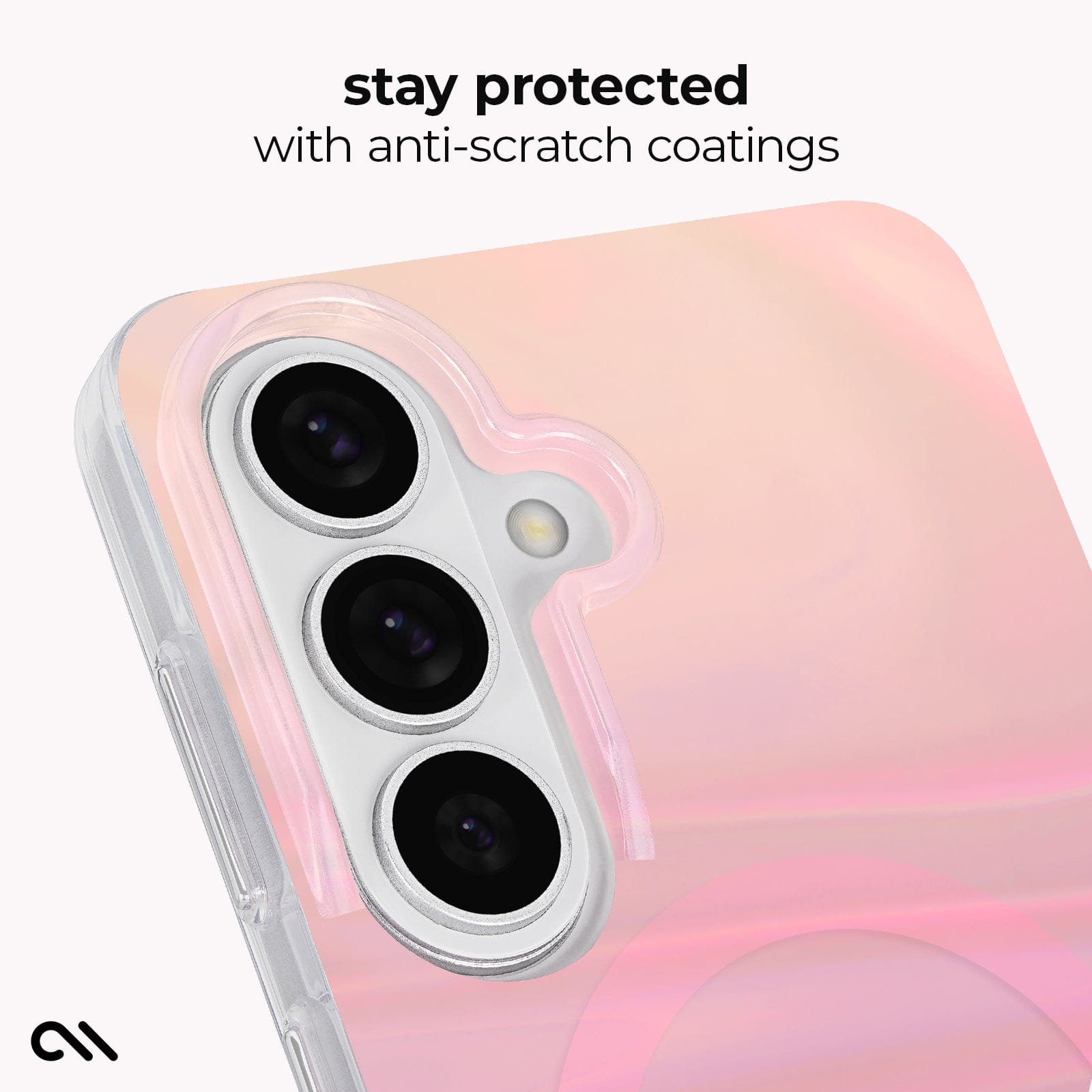CASE-MATE Phone Cases Peach Soap Bubble with Magnet coque Galaxy S26 pêche irisée