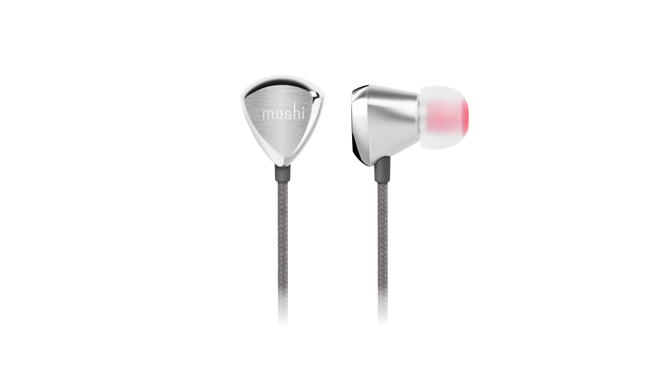 Moshi Audio Vortex 2 écouteurs filaires avec micro gris acier