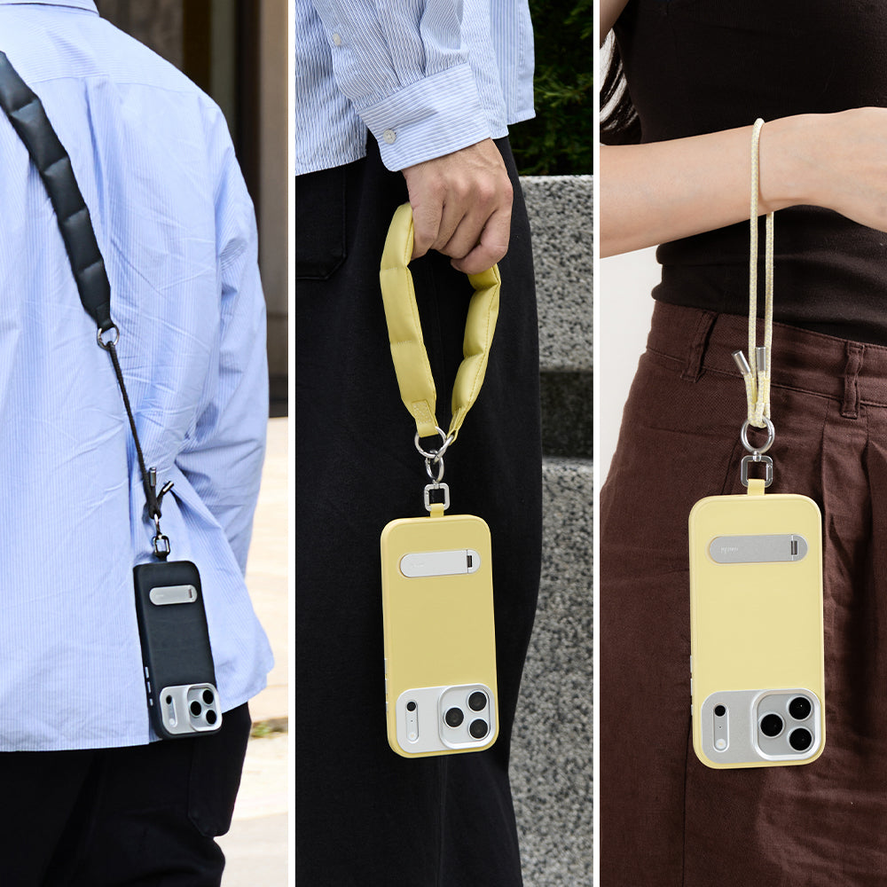 Moshi Accessories 3-in-1 Wrist/Body Strap with Adapter sangle téléphone Milktea Brown