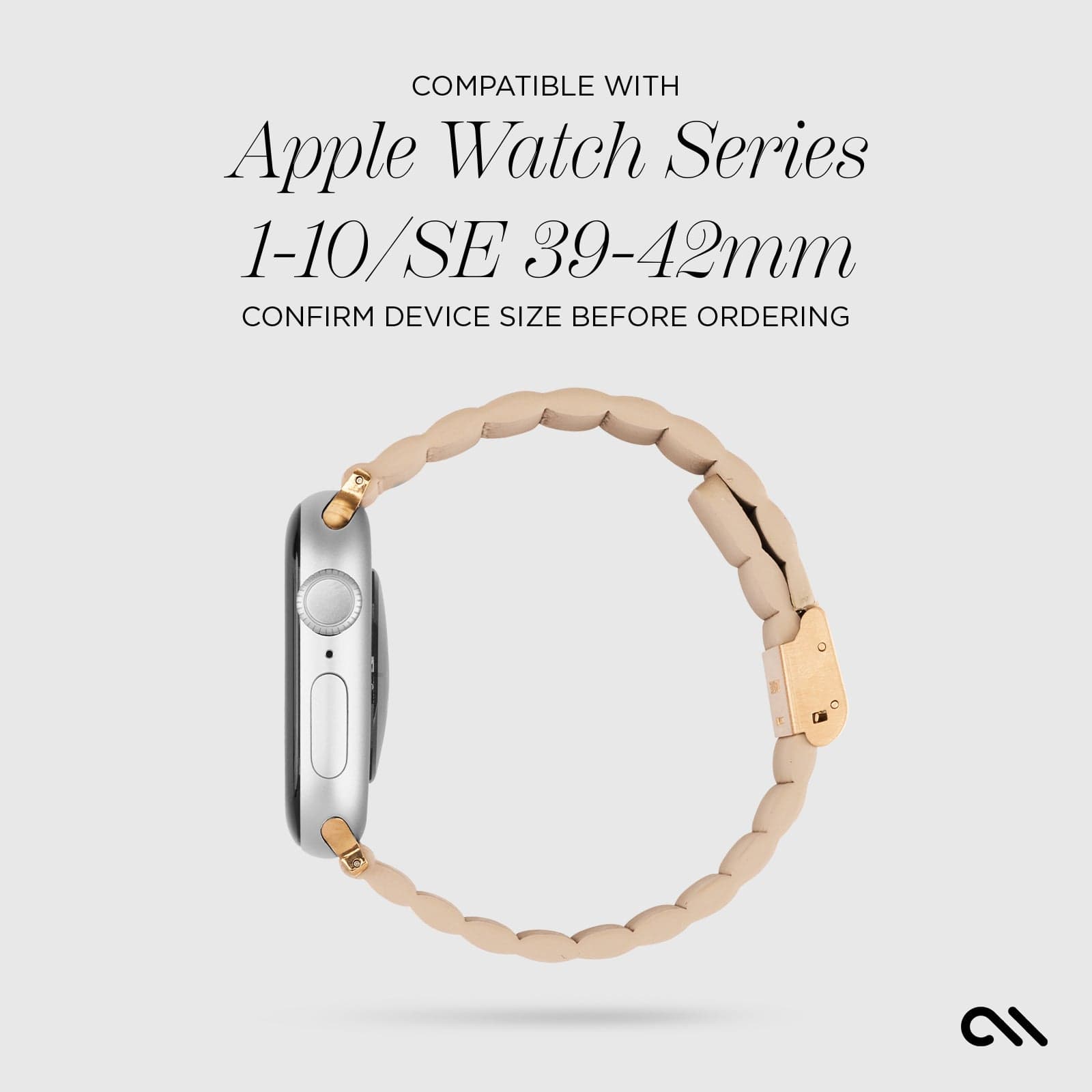 CASE-MATE Apple Watch Bands & Bumpers Signature Ridge Band bracelet Apple Watch beige 39-42 mm