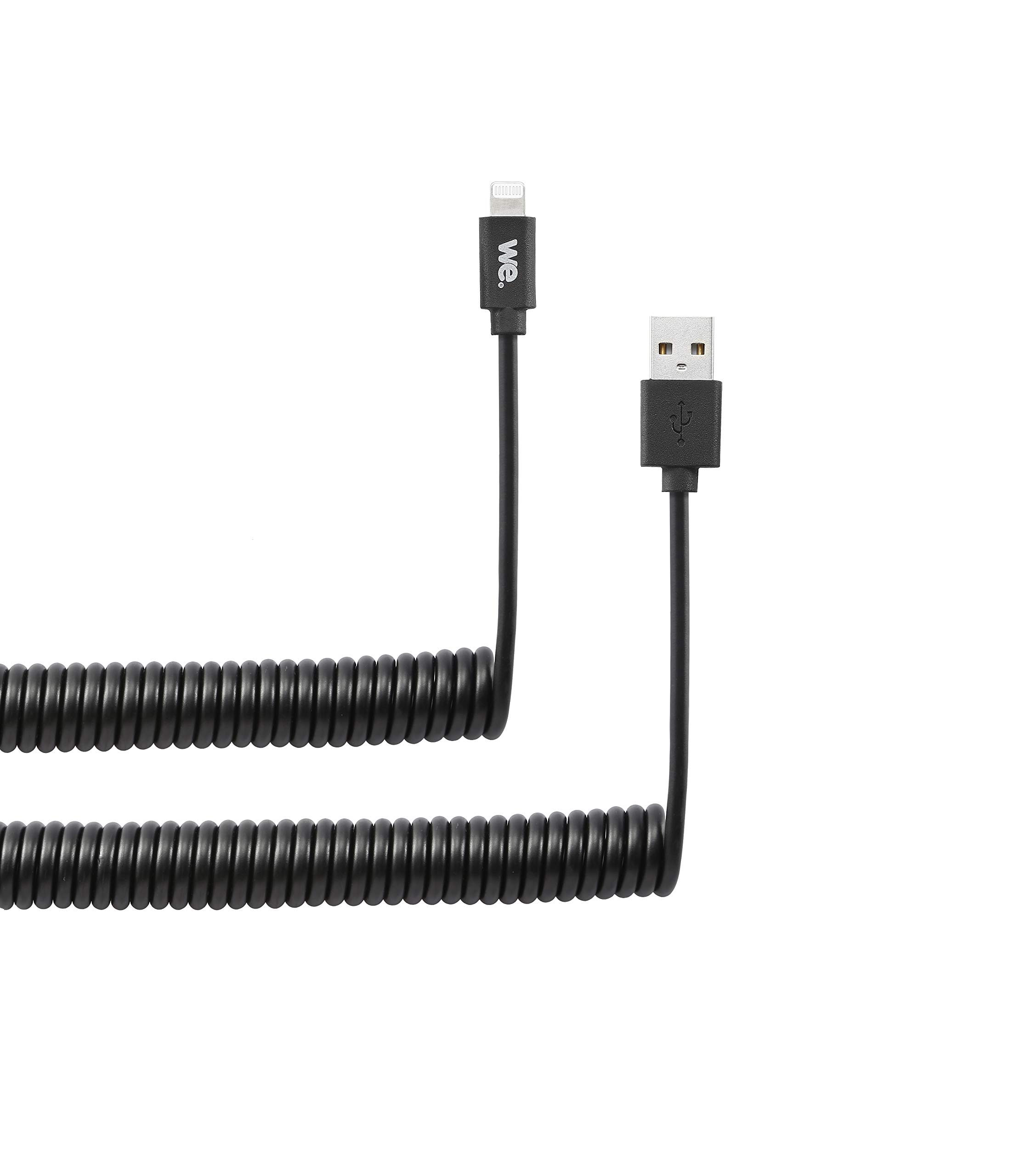WE Cables câble USB Lightning 2 m noir torsadé