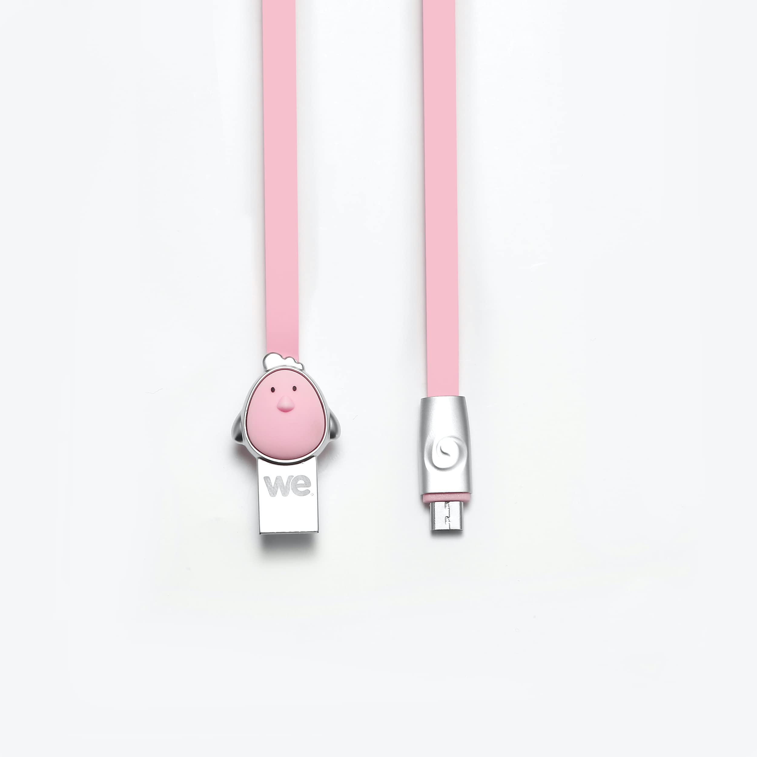 WE Cables Poule câble micro USB plat 1,2 m rose