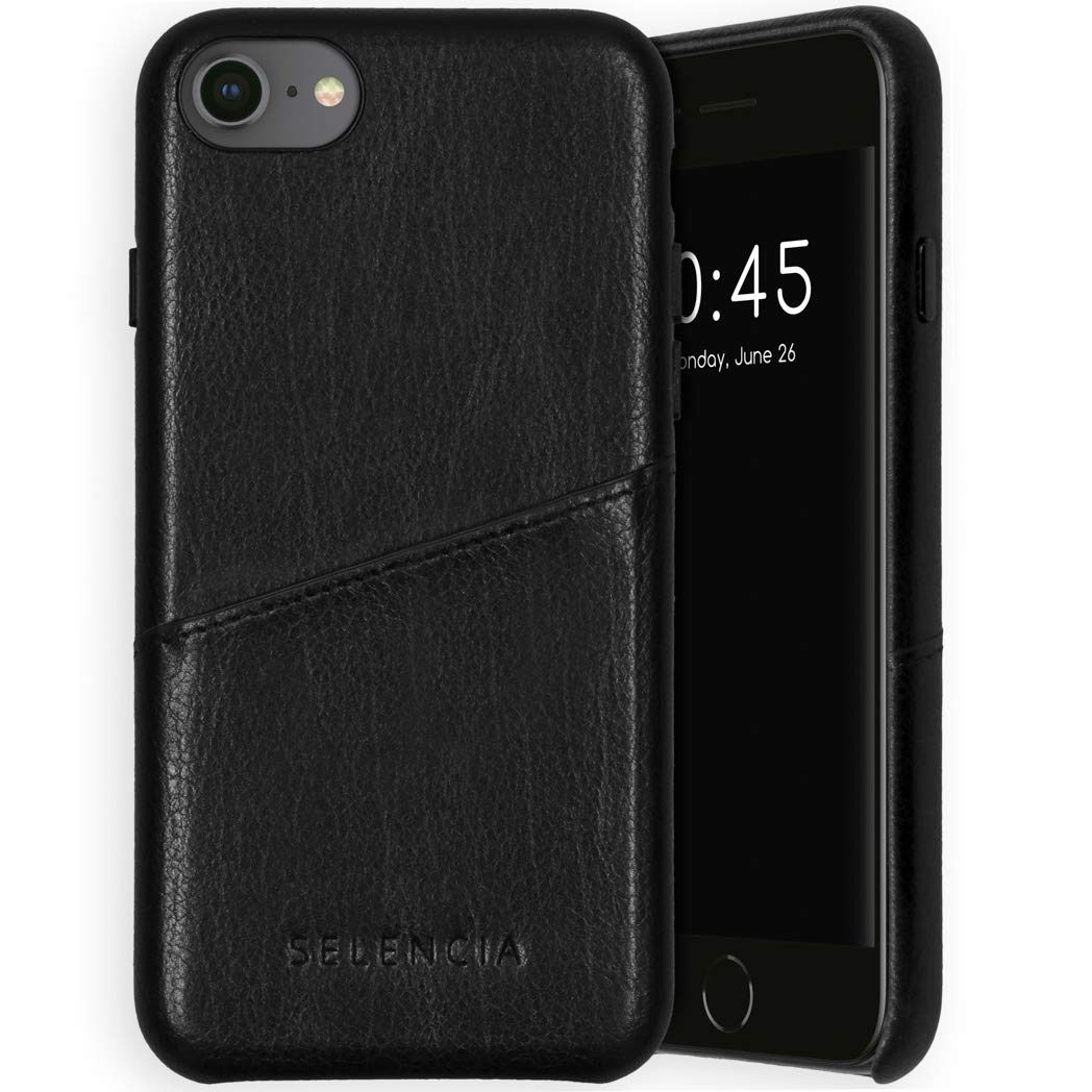 SELENCIA Vayu coque iPhone noir porte-carte