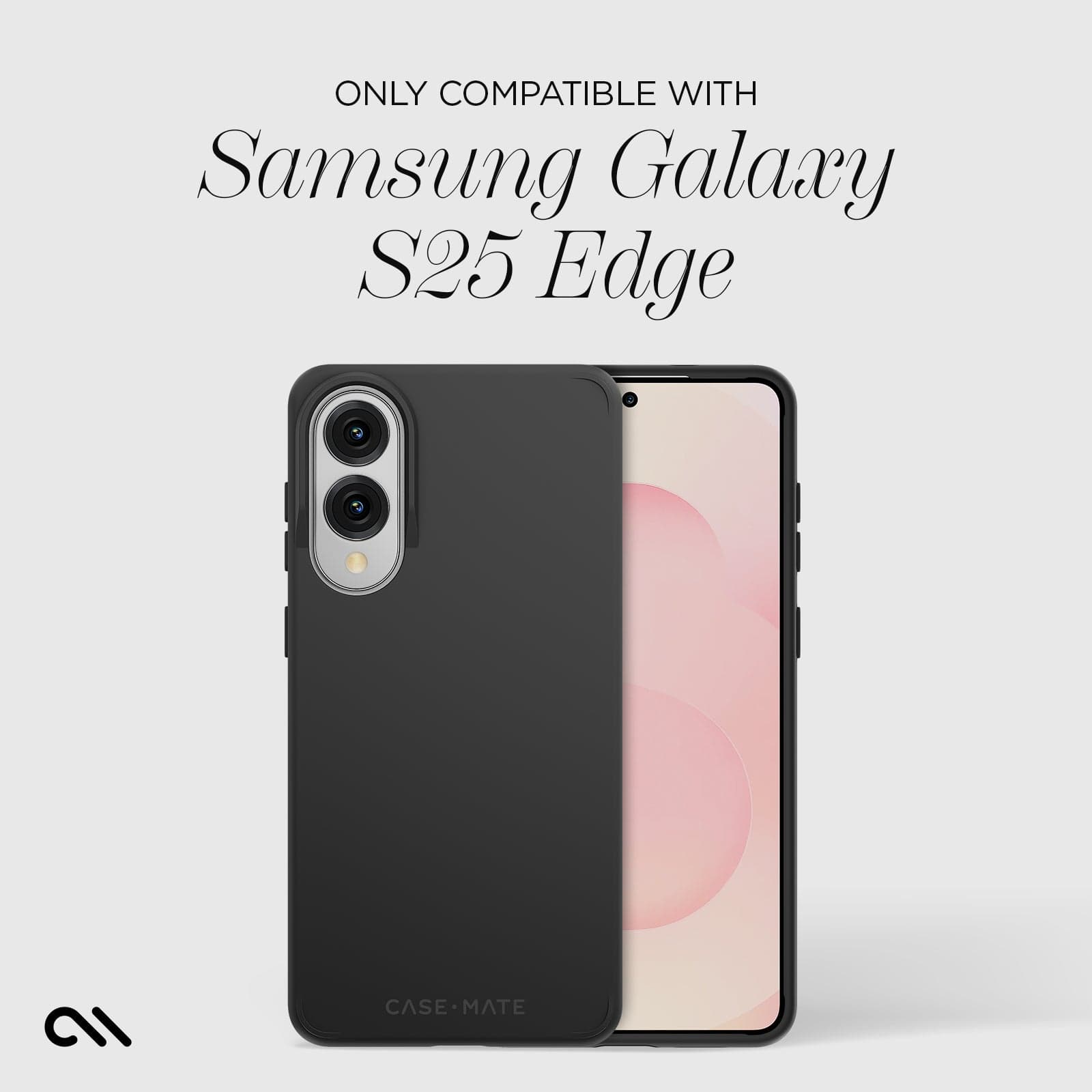 CASE-MATE Phone Cases Tough Black coque Galaxy S25 Edge noire antichoc