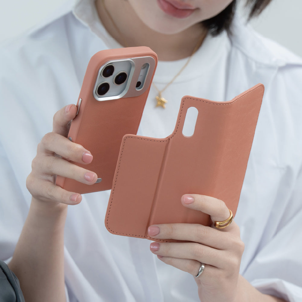 Moshi Cases Overture Case with Detachable Magnetic Wallet (MagSafe) coque iPhone 17 Pro Misty Coral