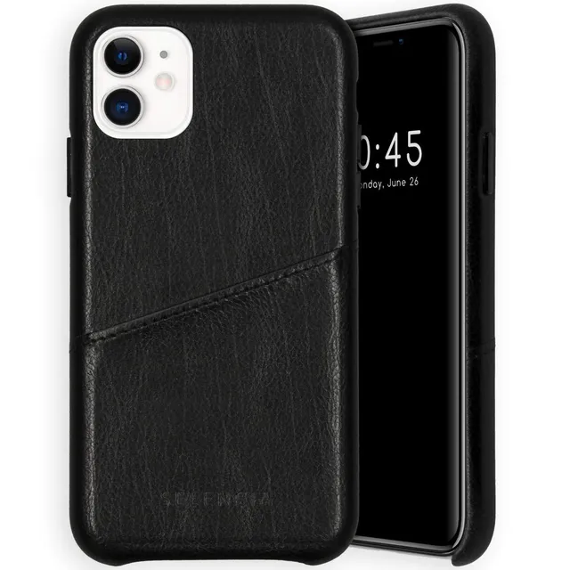 SELENCIA Vayu étui iPhone 11 noir avec porte-carte et Qi
