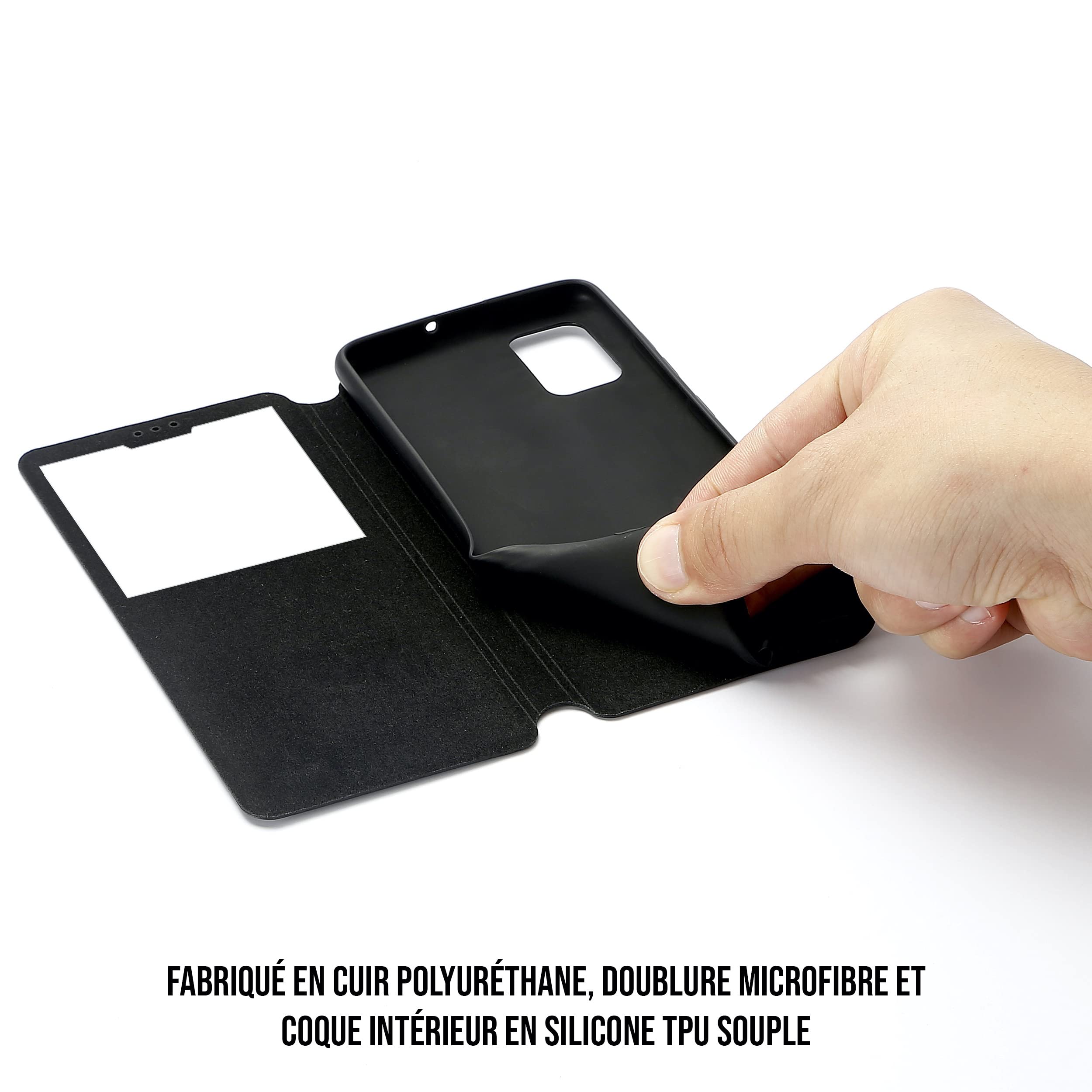 WE Accessoires Smartphone Galaxy A71 étui, rabat magnétique