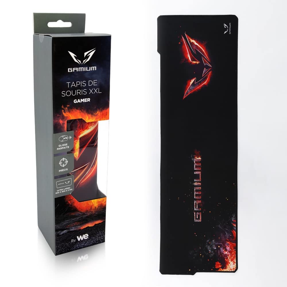 WE GAMIUM tapis de souris gaming XXL 900 x 300 x 3 mm antidérapant