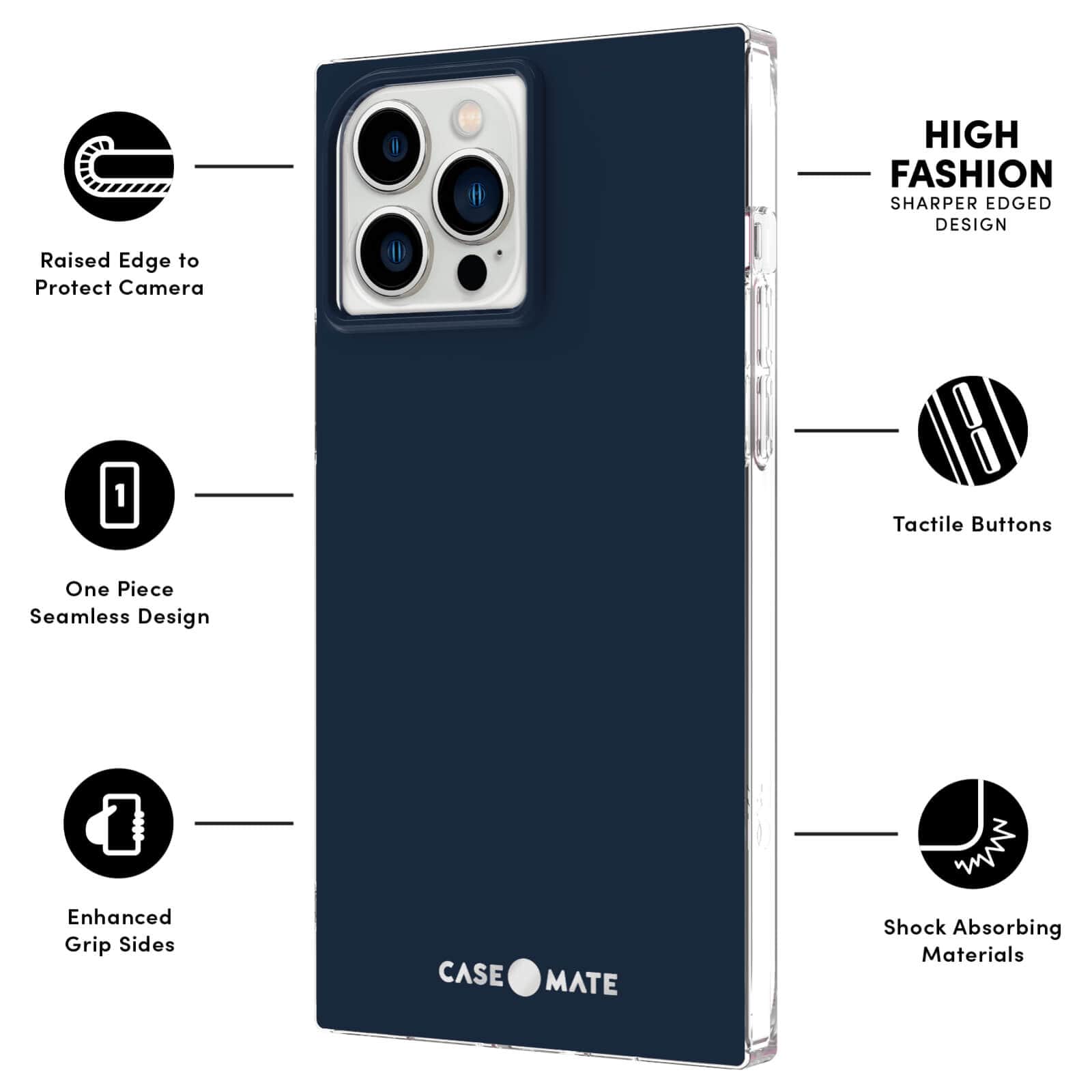 CASE-MATE BLOX coque iPhone 13 Pro bleu marine