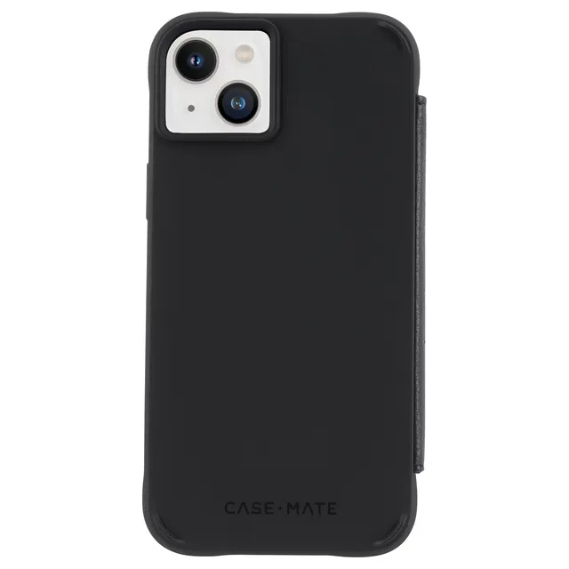 CASE-MATE Wallet Folio (MagSafe) coque iPhone 14 Plus noire en cuir