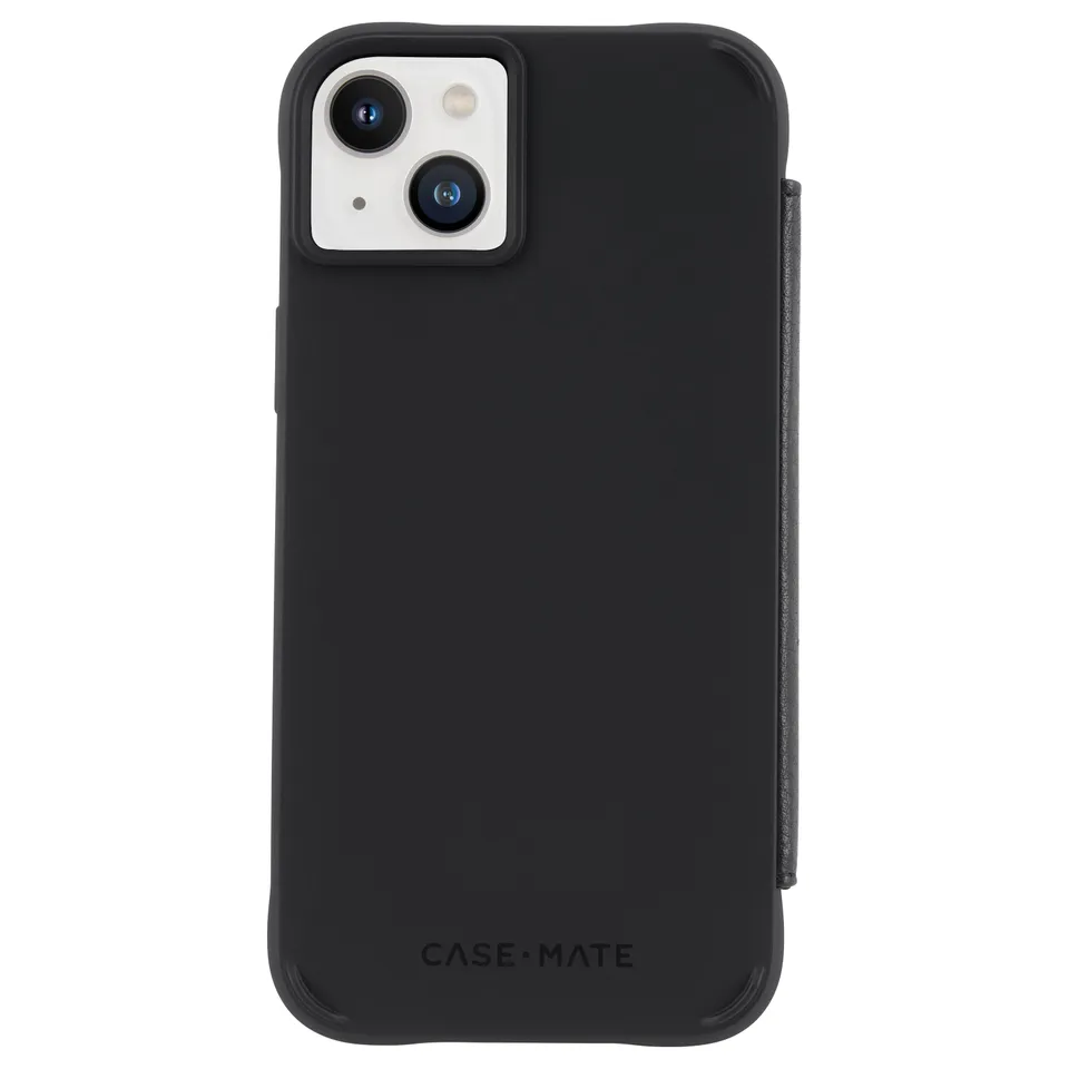 CASE-MATE Wallet Folio (MagSafe) coque iPhone 14 Plus noire en cuir