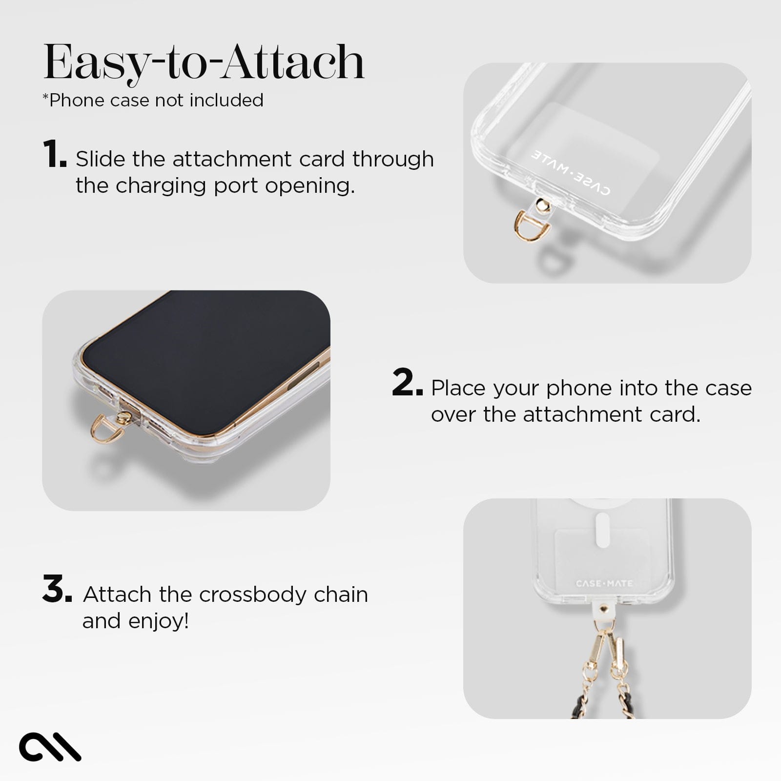 CASE-MATE Phone Accessories Phone Crossbody bandoulière Gold/Black