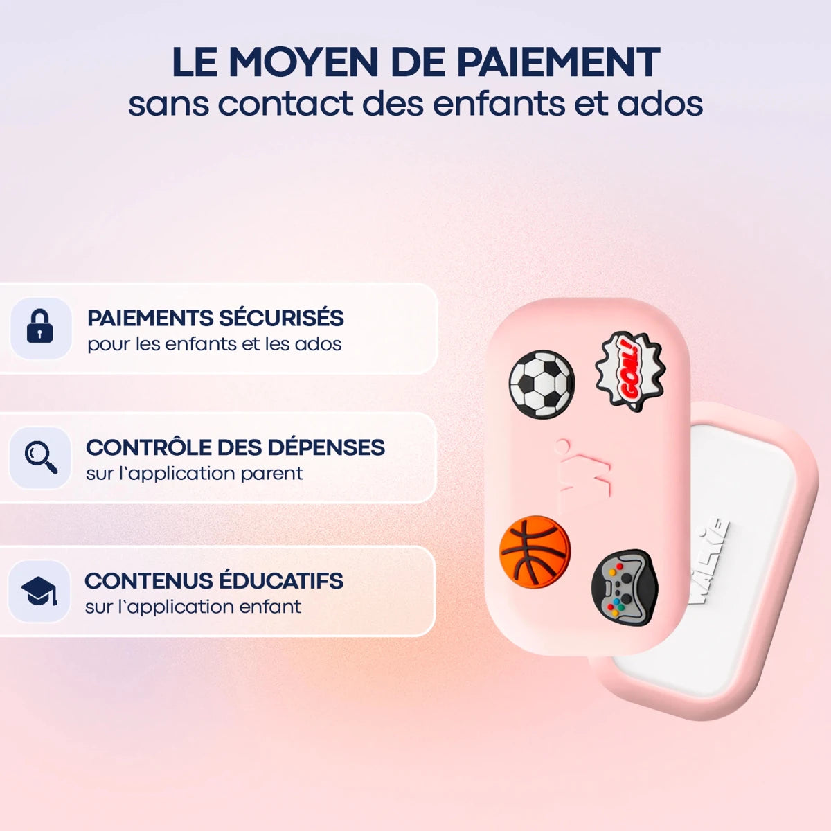 MoneyWalkie À clipser Walkie Charms Rose