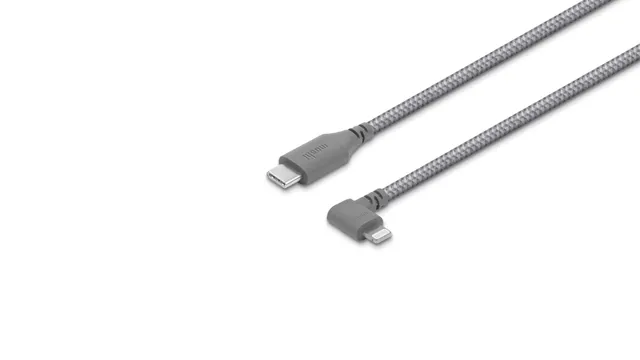 MOSHI Cables and Adapters Integra USB-C to Lightning Cable with 90-degree Cable câble 1,5 m gris certifié MFi