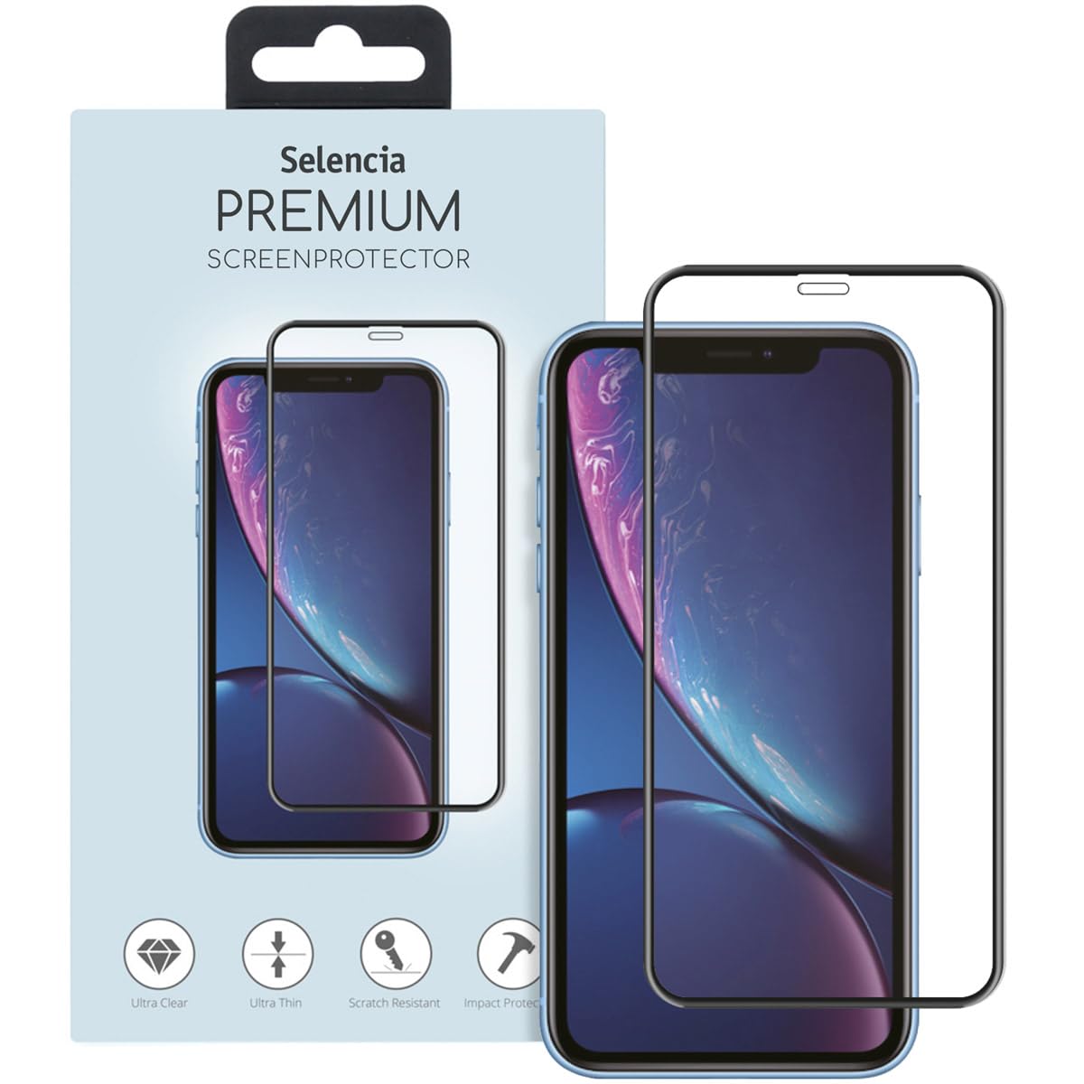 SELENCIA Protection d'écran en verre trempé iPhone XR iPhone 11, 9H