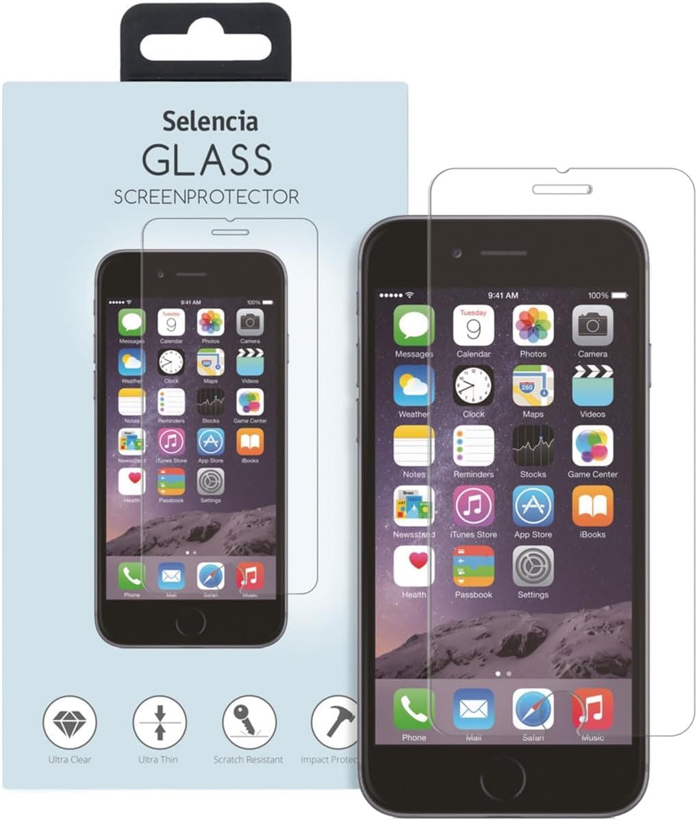 SELENCIA Protection d’écran iPhone SE 2022/2020 verre trempé 9H
