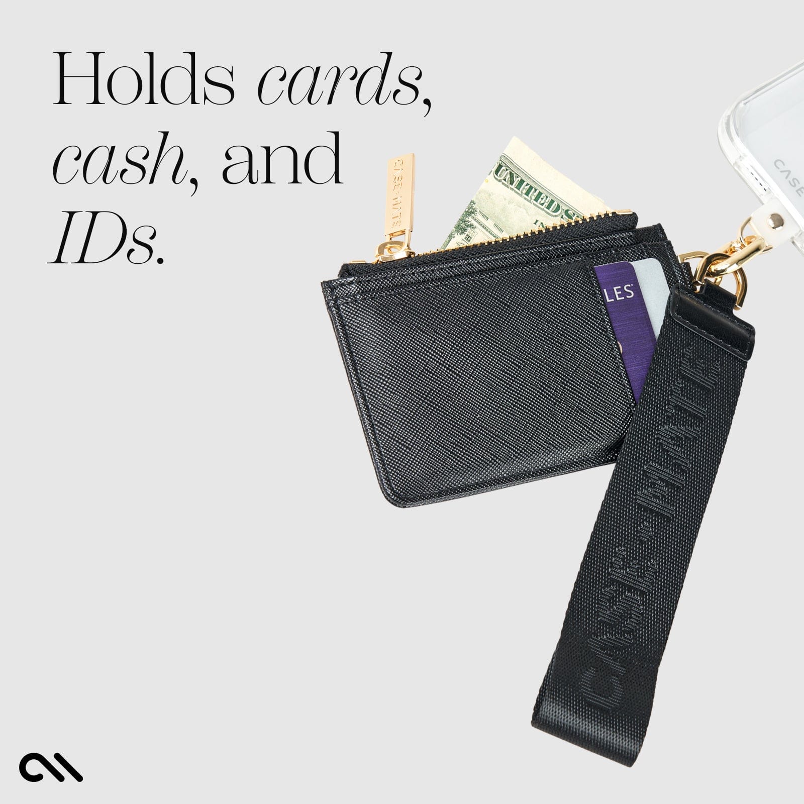 CASE-MATE Phone Accessories Essential Phone Strap with Wallet cordon téléphone avec portefeuille
