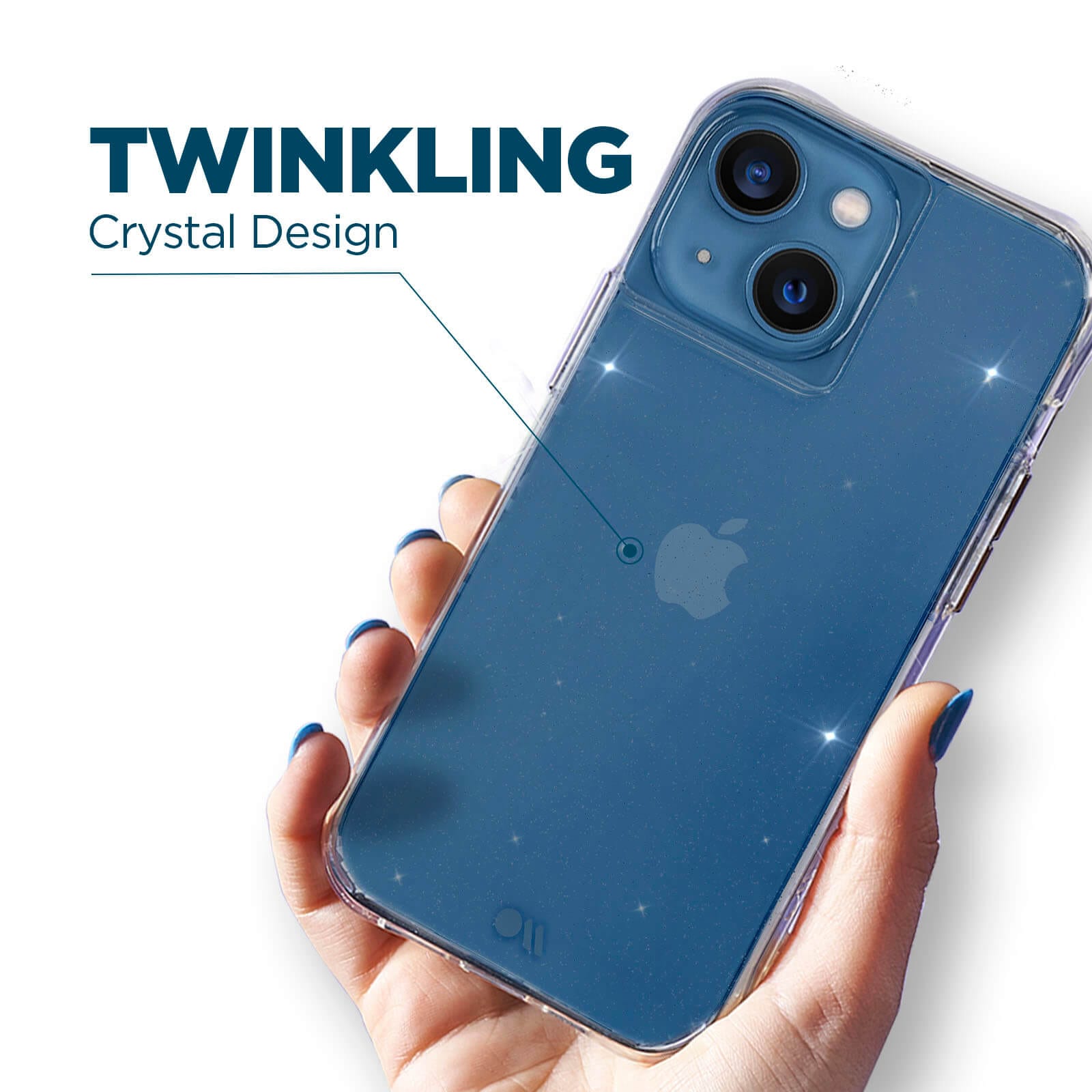 CASE-MATE Phone Cases Sheer Crystal coque iPhone 14 Plus transparente cristaux