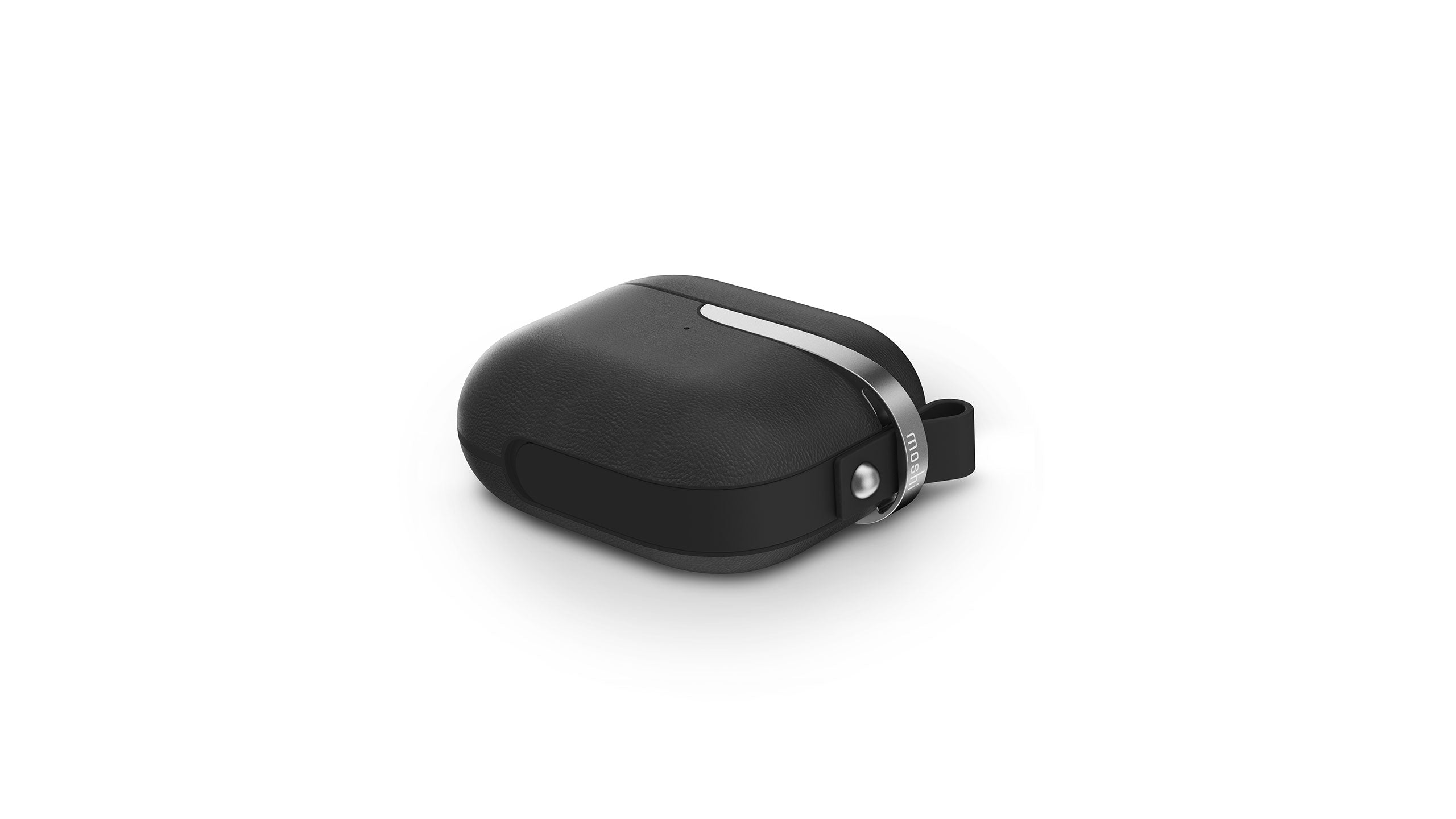 MOSHI Cases Pebbo Luxe étui AirPods 3 Charcoal Black cuir vegan
