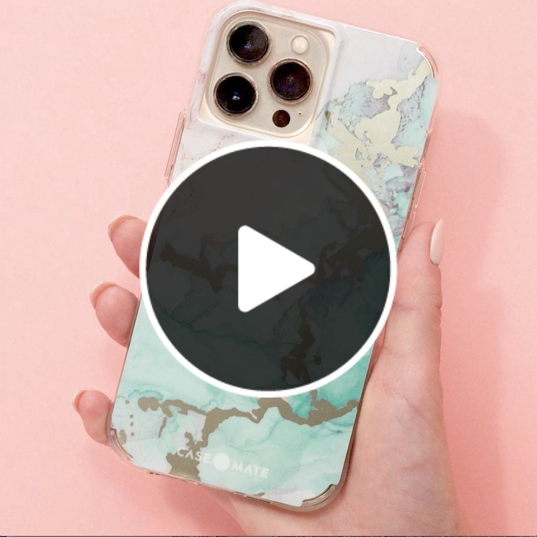 CASE-MATE Phone Cases Ocean Marble coque iPhone 13 Pro bleue antichoc