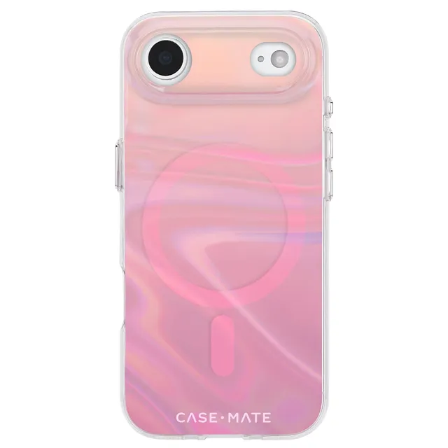 CASE-MATE Phone Cases Peach Soap Bubble MagSafe coque iPhone Air pêche irisée