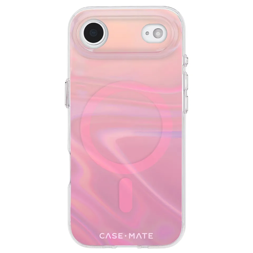 CASE-MATE Phone Cases Peach Soap Bubble MagSafe coque iPhone Air pêche irisée