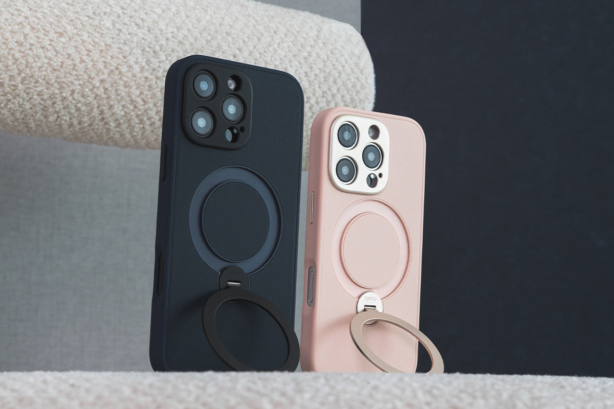 Moshi Cases Kameleon Kickstand coque iPhone 16 Pro bleu nuit MagSafe