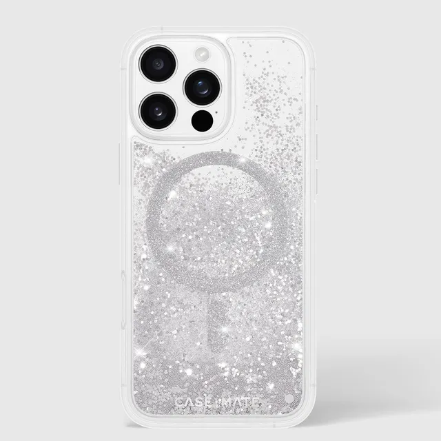 CASE-MATE Phone Cases Waterfall Silver MagSafe coque iPhone 16 Pro Max argent
