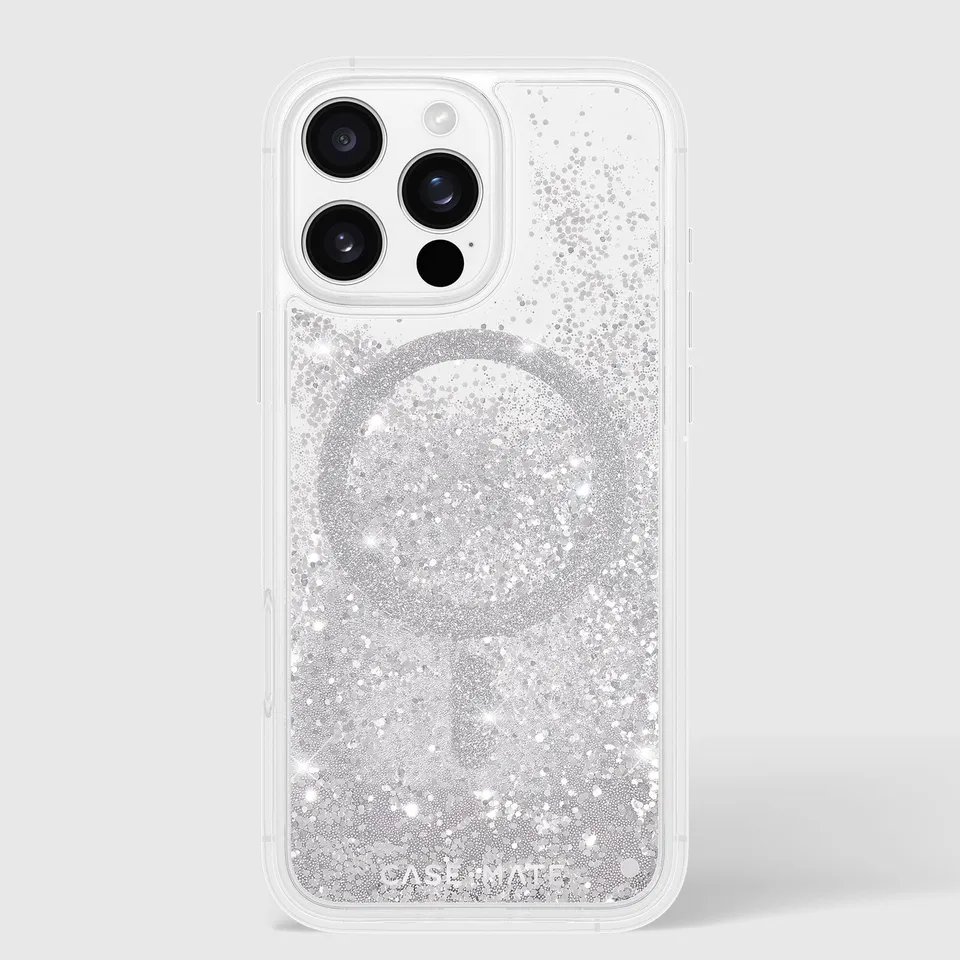 CASE-MATE Phone Cases Waterfall Silver MagSafe coque iPhone 16 Pro Max argent