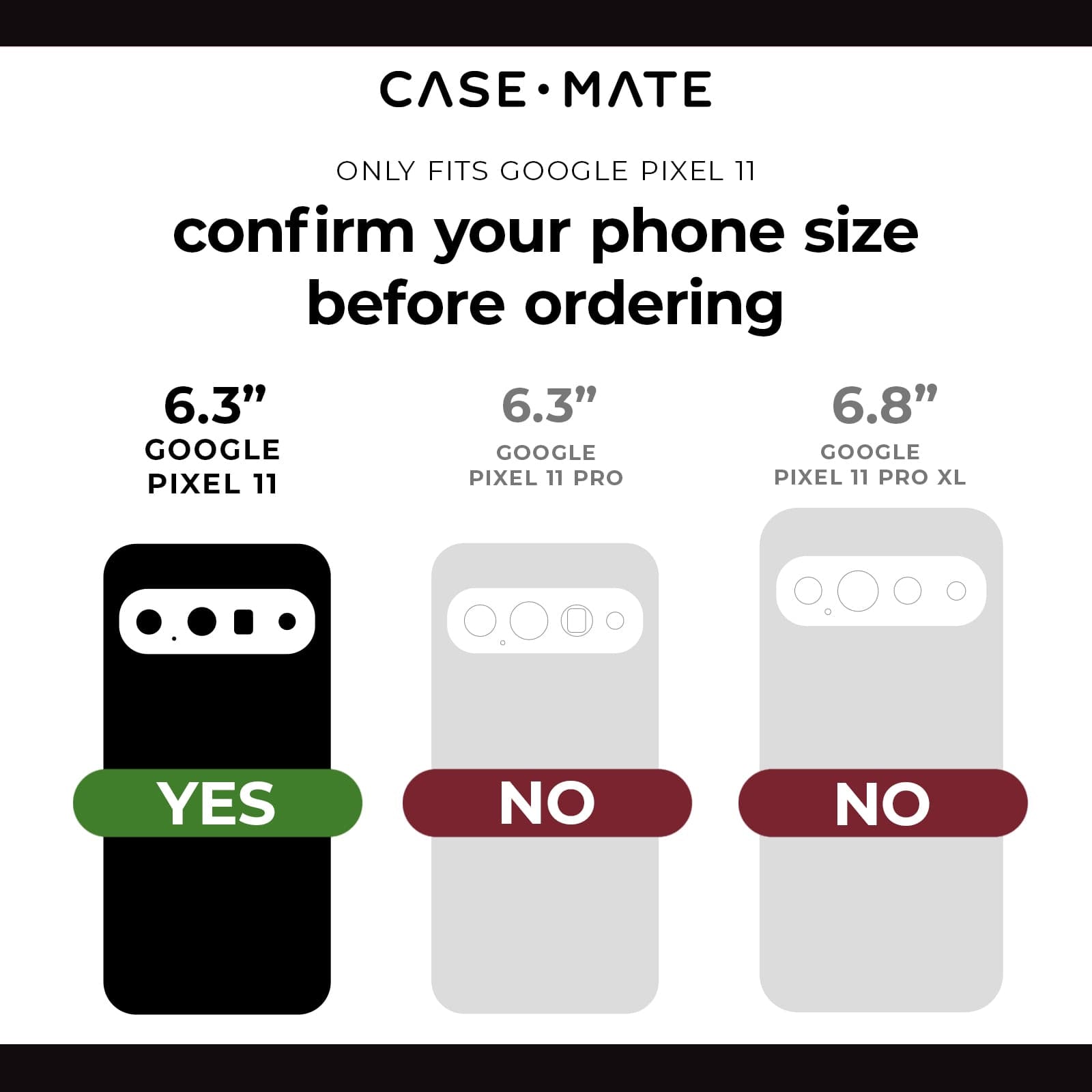 CASE-MATE Lens Protectors Glass Camera Lens Protector verre caméra Pixel 11 transparent