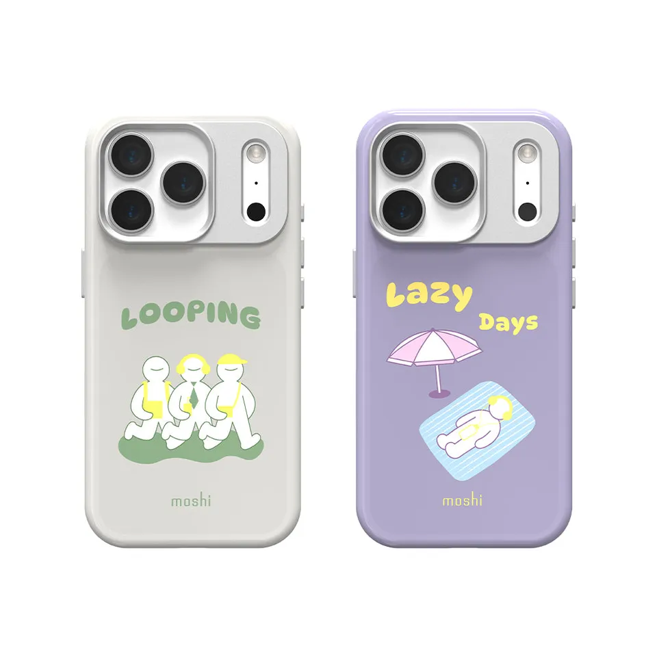 Moshi Cases LumaTime UV Color-Changing Case coque iPhone 17 Pro Looping Gray