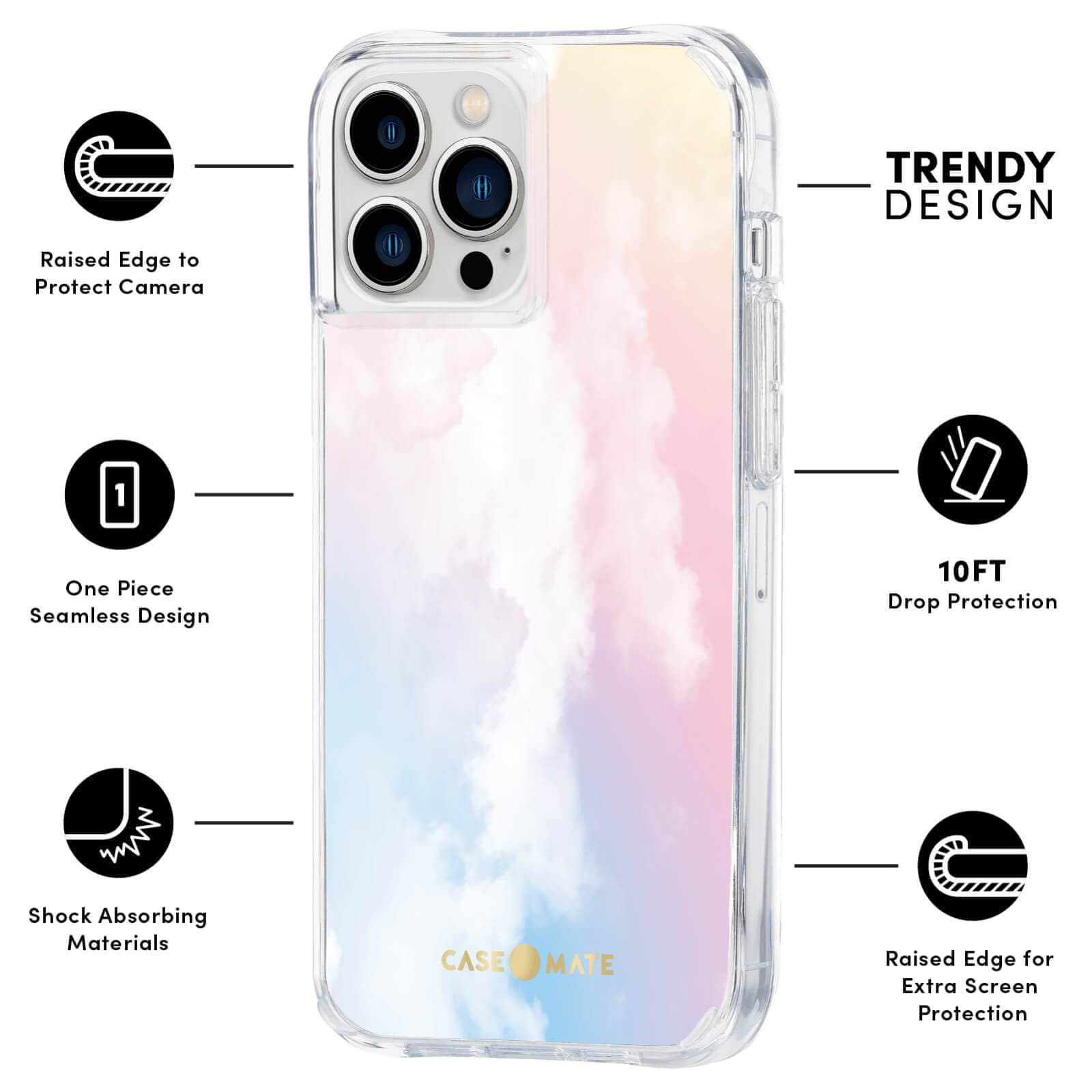CASE-MATE Cloud 9 iPhone 13 Pro coque rose antichoc