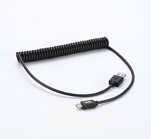 WE Cables Câble Micro USB torsadé réversible 2 m noir charge rapide