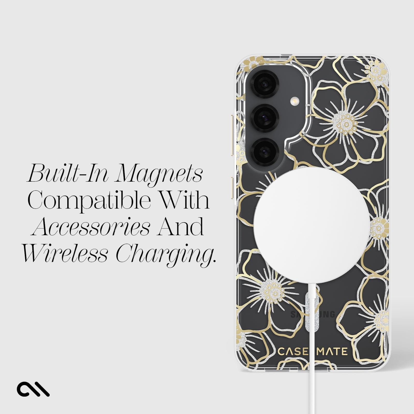 CASE-MATE Phone Cases Floral Gems with Magnet coque Galaxy S25 florale
