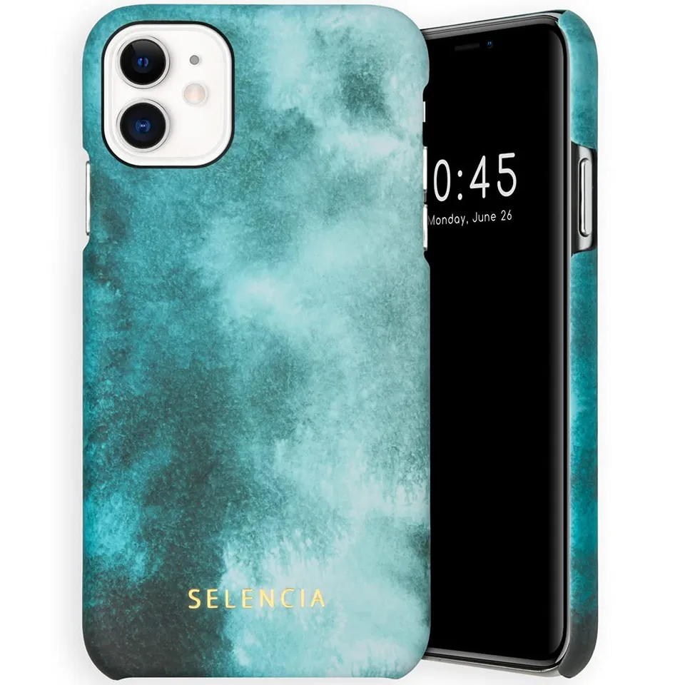 SELENCIA Coque arrière Maya Fashion iPhone 11 bleu air fine mate