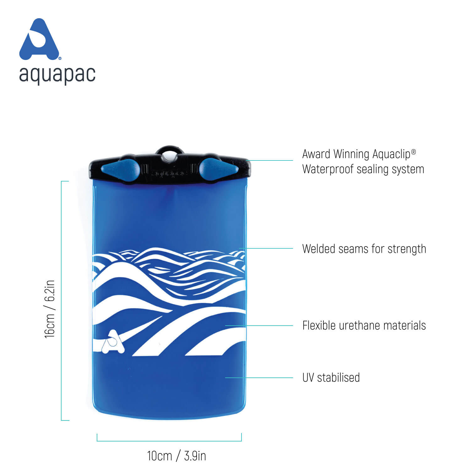 Aquapac Phones Wave Passport & Phone Case étui téléphone bleu TPU