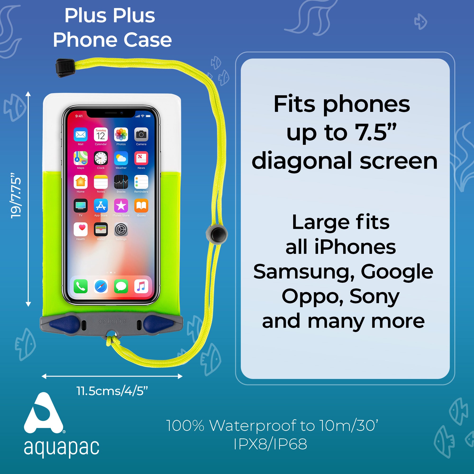 Aquapac Phones Waterproof Floating Phone Case Plus Plus étui téléphone noir