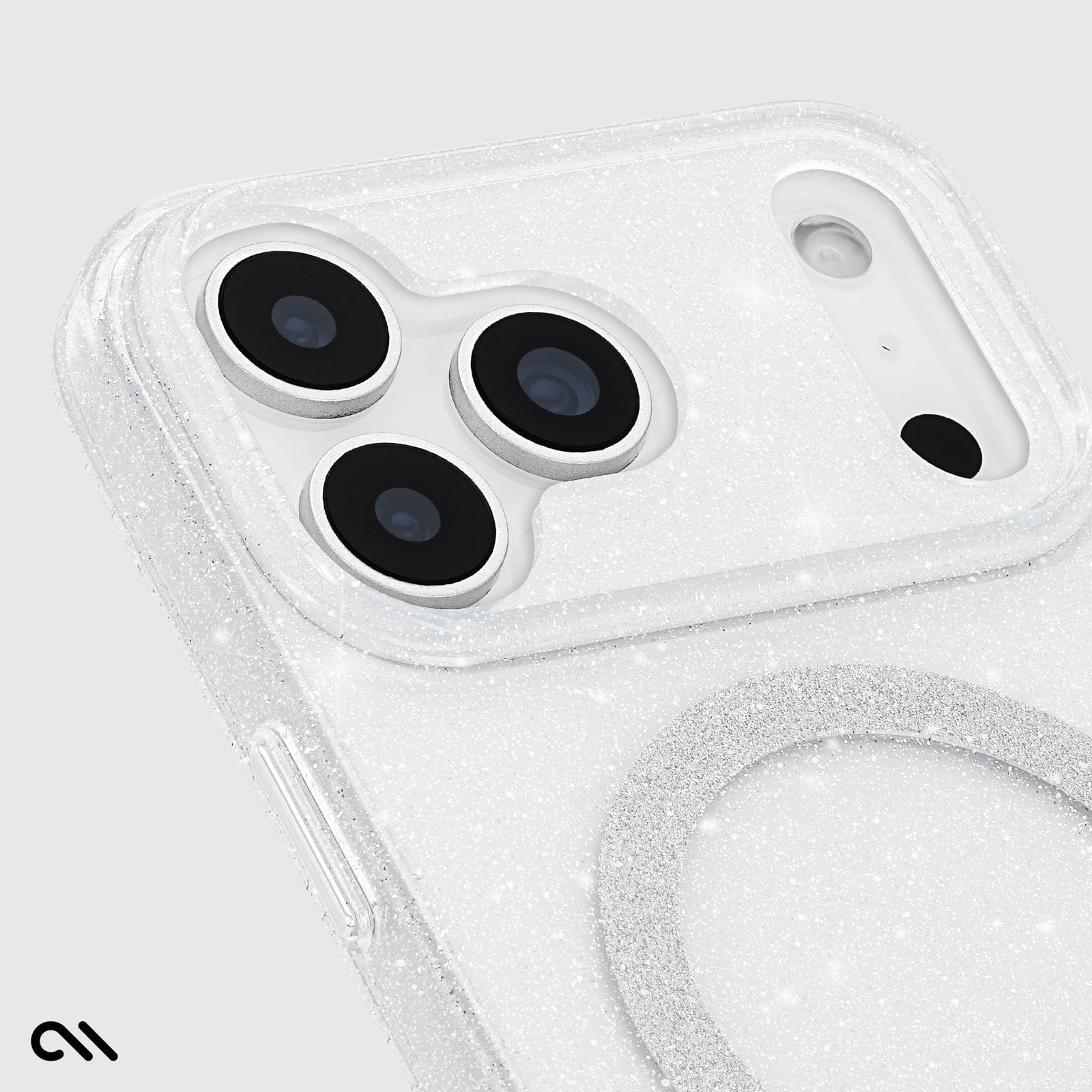 CASE-MATE Phone Cases Sheer Twinkle Silver MagSafe coque iPhone 17 Pro Max argent