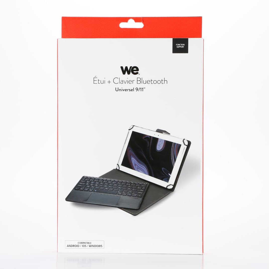 WE Informatique Clavier Universel 9-11 pouces étui clavier AZERTY gris