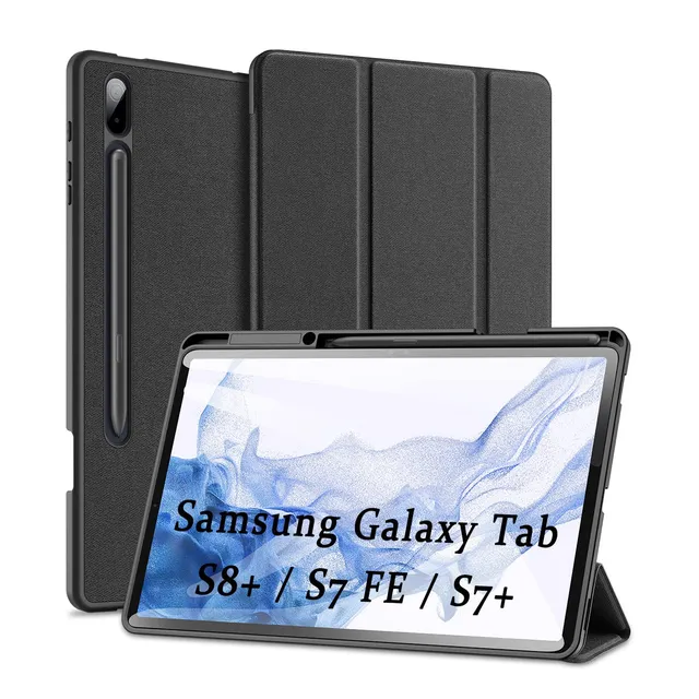 Dux Ducis Domo Series coque Galaxy Tab S8 Plus S7 FE S7 Plus 12,4 pouces noire