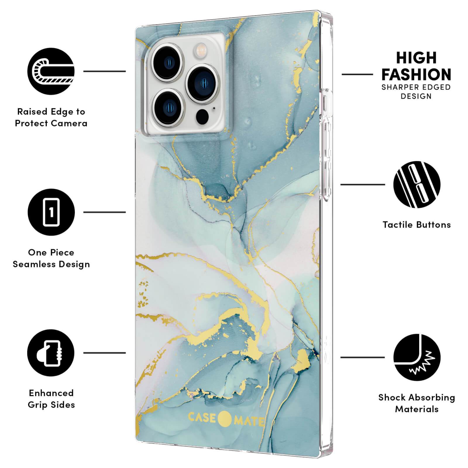 CASE-MATE Phone Cases BLOX Glacier Marble coque iPhone 13 Pro