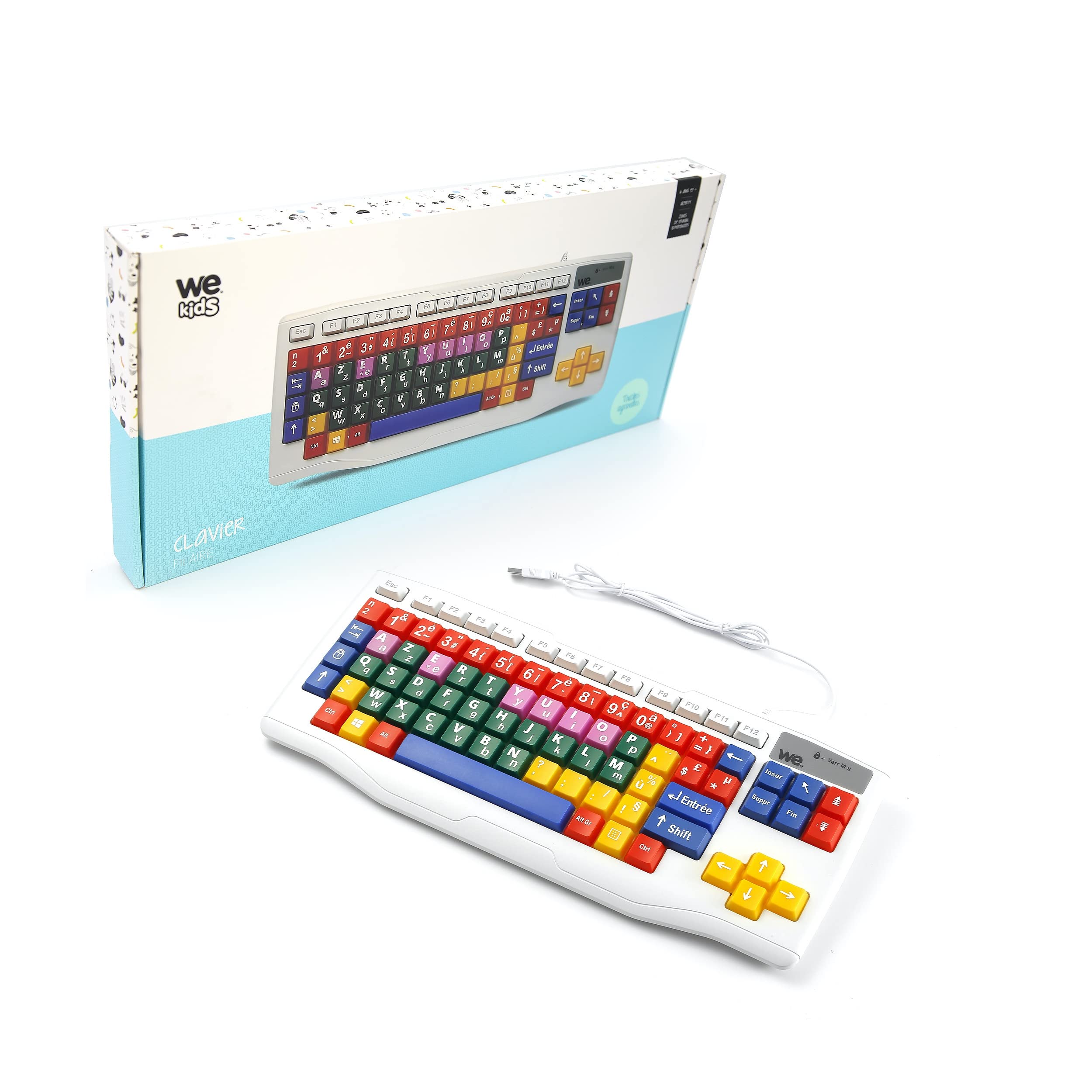 WE Informatique Wekcla clavier AZERTY enfant 84 touches USB