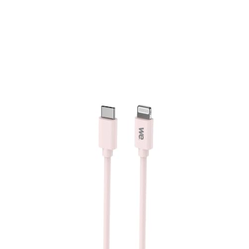 WE WE POP Pack chargeur secteur USB-C + câble USB-C/Lightning rose 20 W