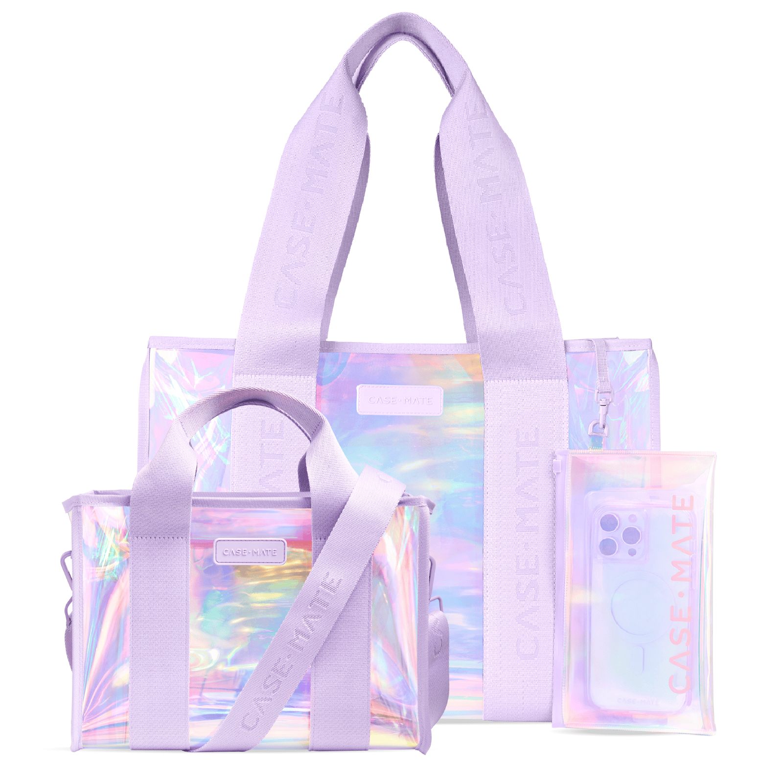 CASE-MATE Bundles The Matching Tote Set sac Jelly Tote et Mini Soap Bubble