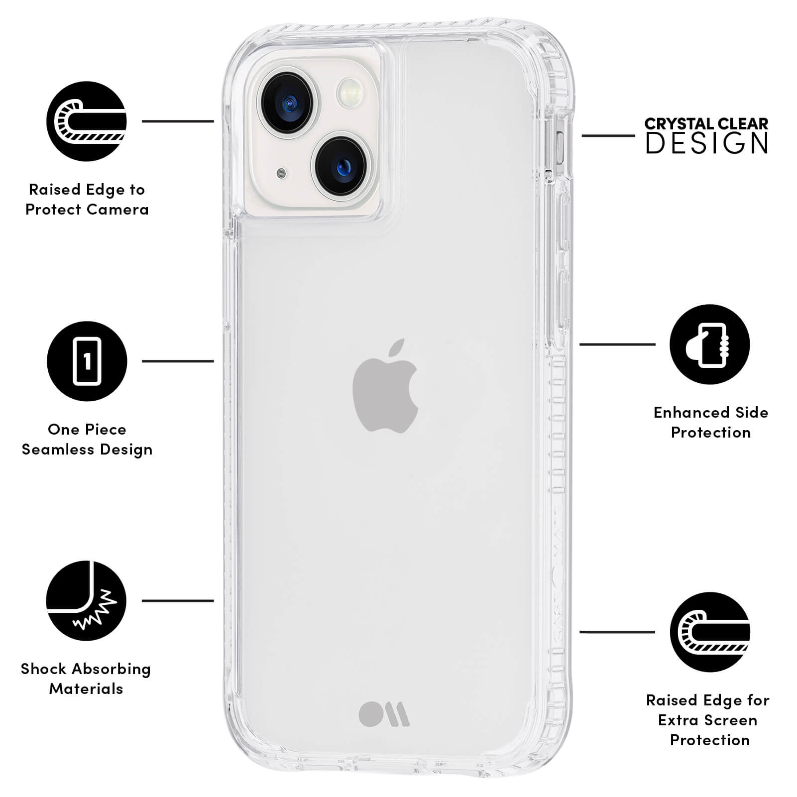 CASE-MATE Phone Cases Tough Clear Plus iPhone 13 mini coque transparente antichoc