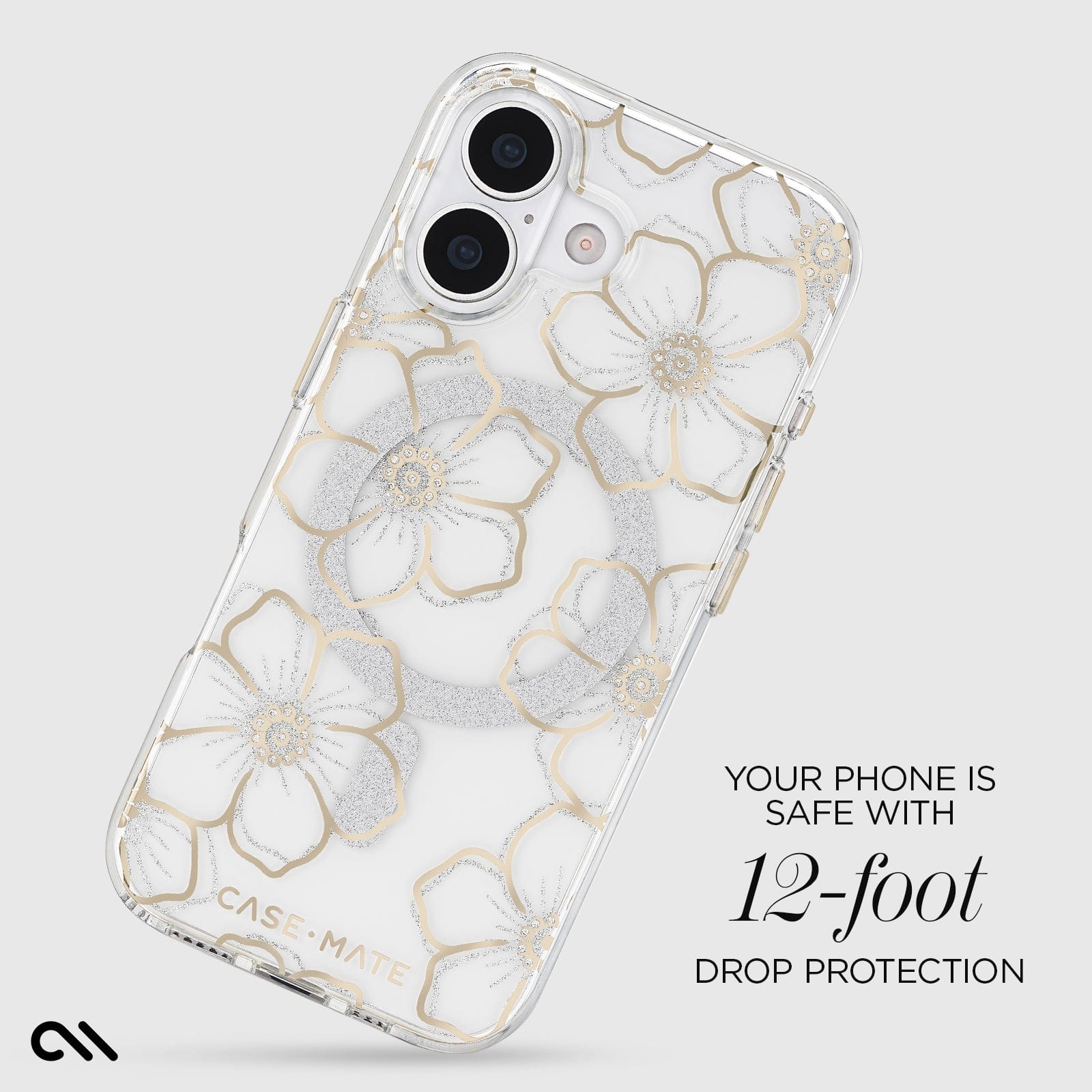 CASE-MATE Phone Cases Floral Gems MagSafe coque iPhone 17