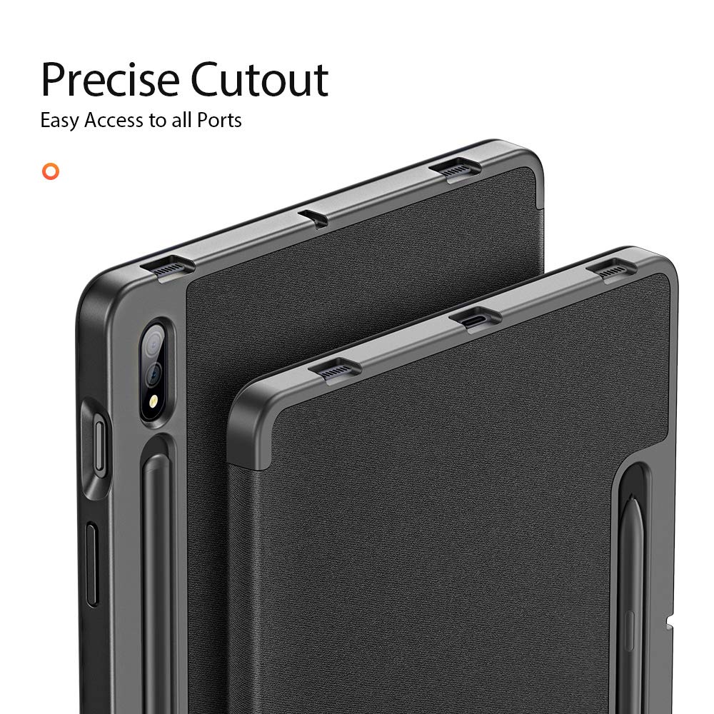 Dux Ducis Domo Series étui Tab S8+ S7 FE S7+ noir support