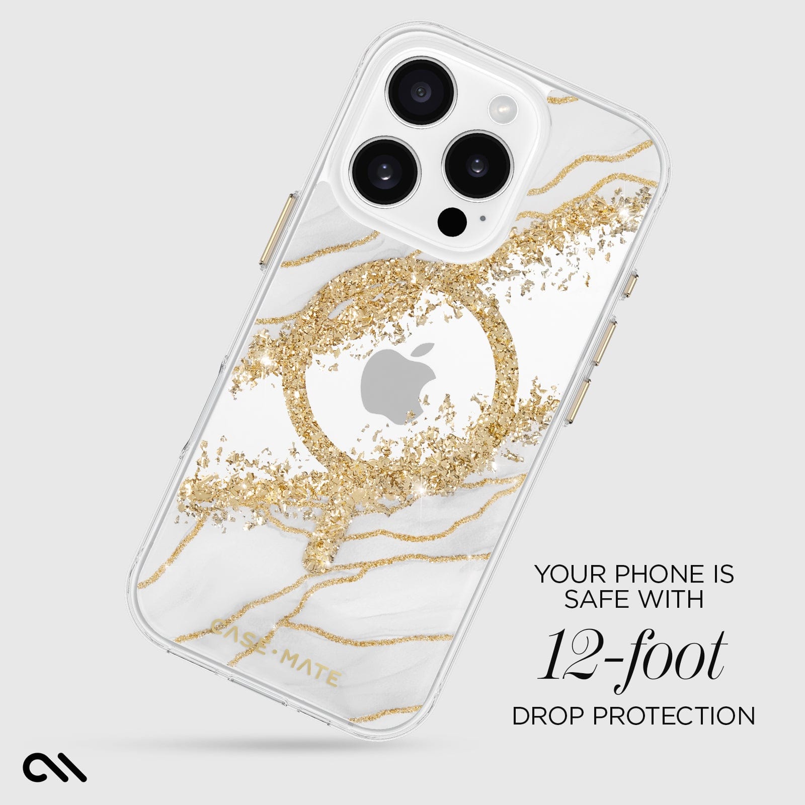 CASE-MATE Phone Cases Karat Granite MagSafe coque iPhone 16 Pro marbre